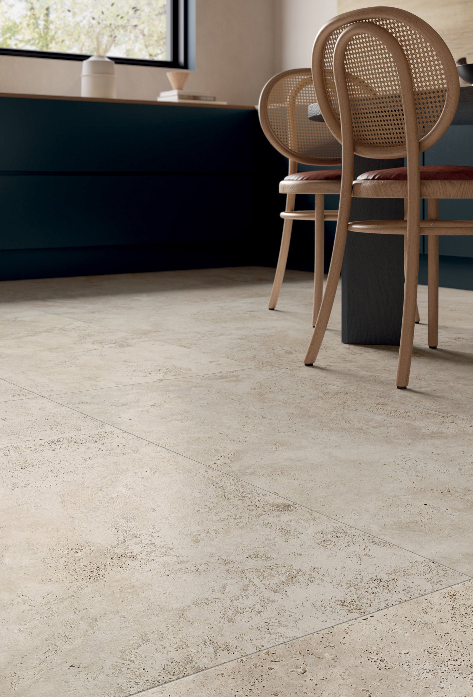 Happy Floors - Navona 24 in. x 48 in. Porcelain Cross Cut Tile - Bone