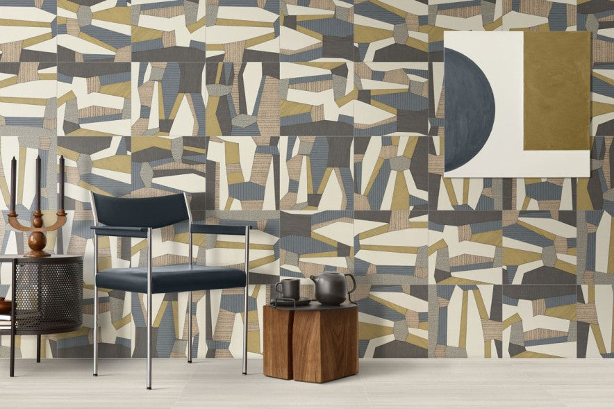 Specialty Tile - Bestow - 12" x 12" - Porcelain Tile - Matte - Kunano wall installation