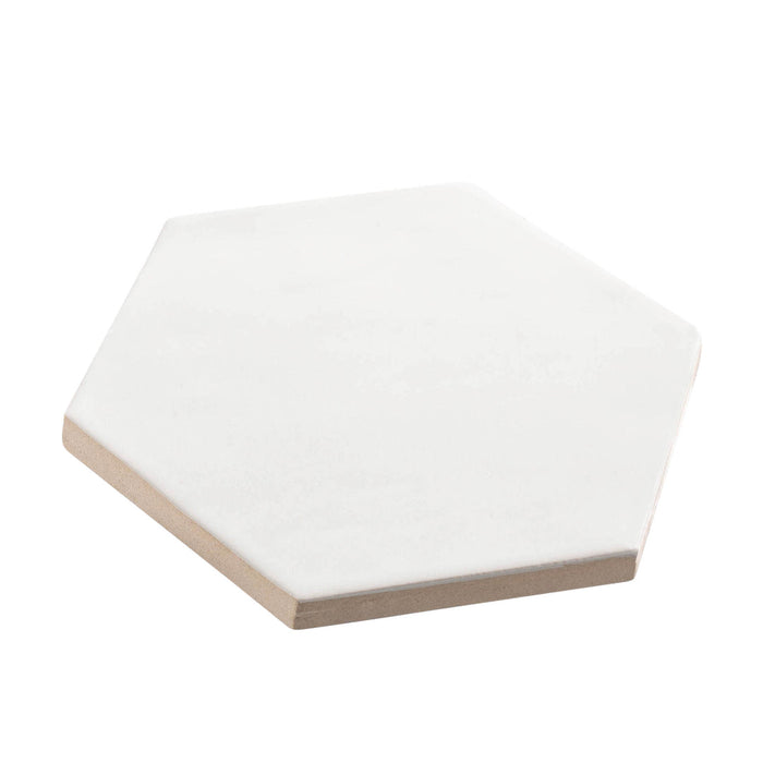 Bellagio - Martha's Manor Collection - 4" x 5" Ceramic Hex Tile - Cottontail