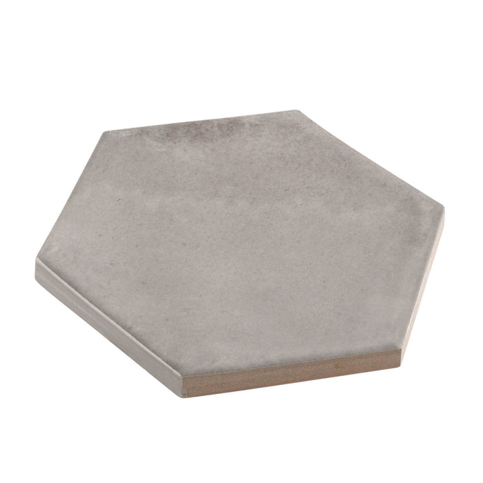 Bellagio - Martha's Manor Collection - 4" x 5" Ceramic Hex Tile - Subtle Slate