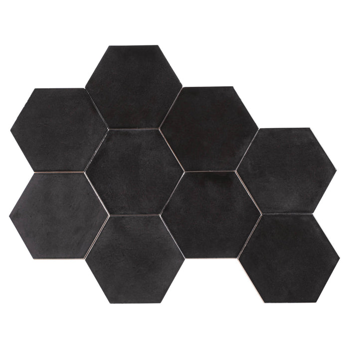 Bellagio - Martha's Manor Collection - 4" x 5" Ceramic Hex Tile - Montigo Chimeny