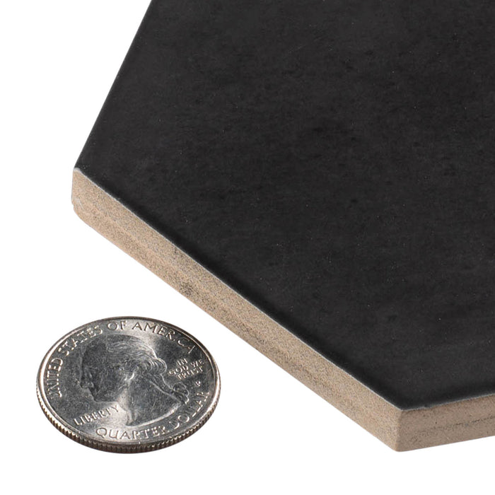 Bellagio - Martha's Manor Collection - 4" x 5" Ceramic Hex Tile - Montigo Chimeny