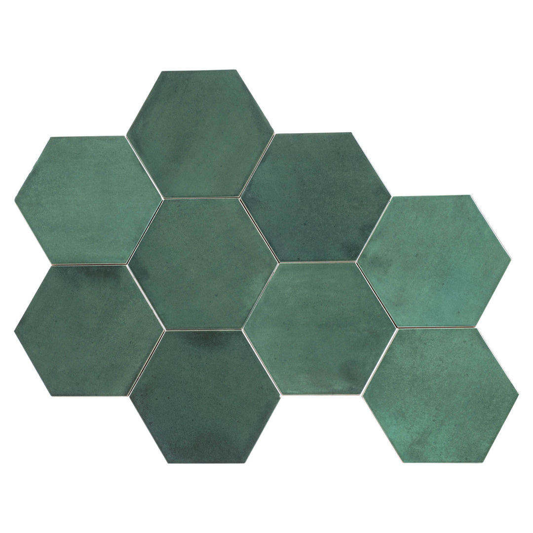 Bellagio - Martha&#39;s Manor Collection - 4&quot; x 5&quot; Ceramic Hex Tile - Myrtle Grove