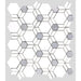 MM Tile and Stone - Thassos & Blue Hexagon Illusion Marble Waterjet Mosaic
