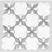 MM Tile and Stone - Thassos Blue Rosettes Marble Polished Waterjet Mosaic
