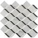 MM Tile and Stone - Carrara & Black 3D Cubes Marble Polished Waterjet Mosaic