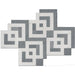 MM Tile and Stone - Thassos & Bardiglio Double Squares Marble Polished Waterjet Mosaic