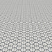MM Tile and Stone - Thassos & Blue Square Zip Marble Polished Waterjet Mosaic Installed