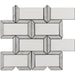 MM Tile and Stone - Thassos & Carrara Subway Brick Combo Marble Polished Waterjet Mosaic