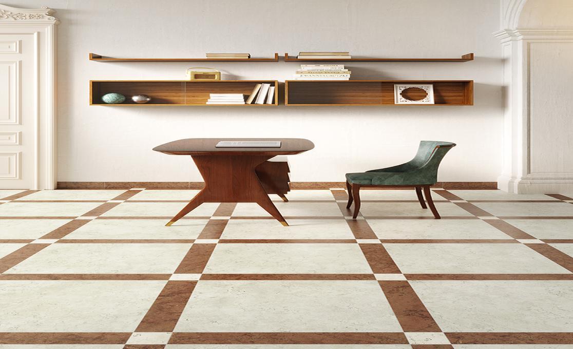 Unicom Starker - Marmorea Collection - 3 in. x 12 in. Tile - Rosso Verona floor installation
