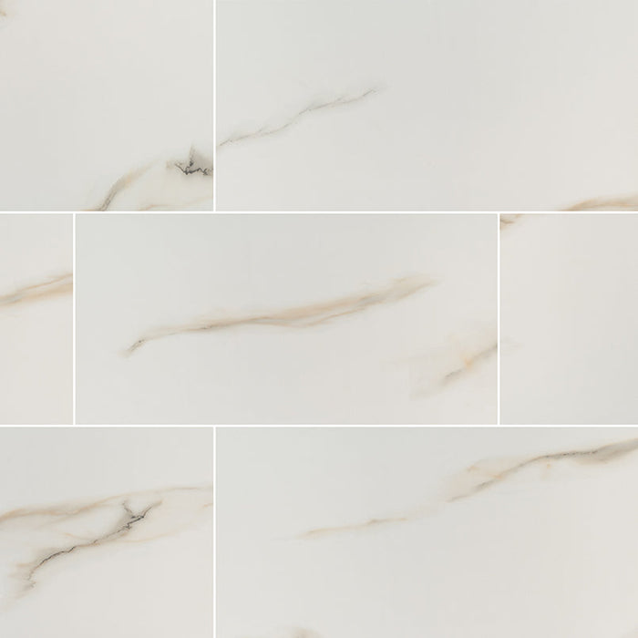 MSI - Aria 24 in. x 48 in. Porcelain Tile - Bianco
