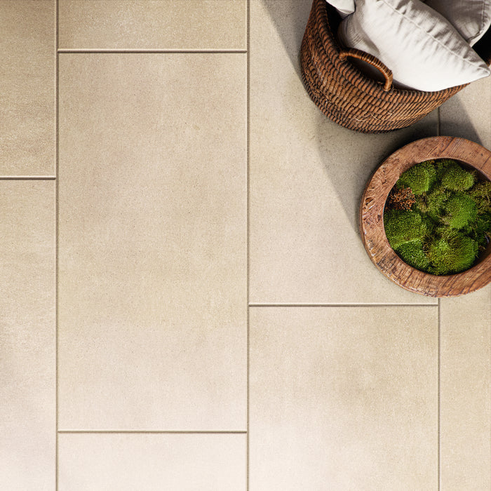 Marazzi - Crafthouse 24 in. x 48 in. Matte Porcelain Tile - Pomice Installed