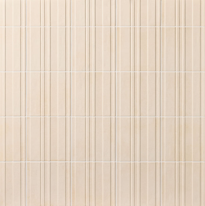 Marazzi - Crafthouse 8 in. x 8 in. Fluted Matte Porcelain Tile - Pomice
