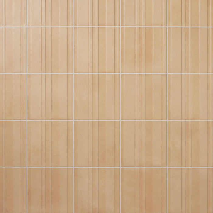 Marazzi - Crafthouse 8 in. x 8 in. Fluted Matte Porcelain Tile - Rattan