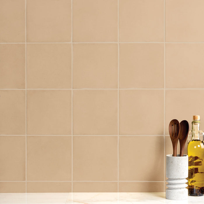 Marazzi - Crafthouse 8 in. x 8 in. Matte Porcelain Tile - Rattan wall installation
