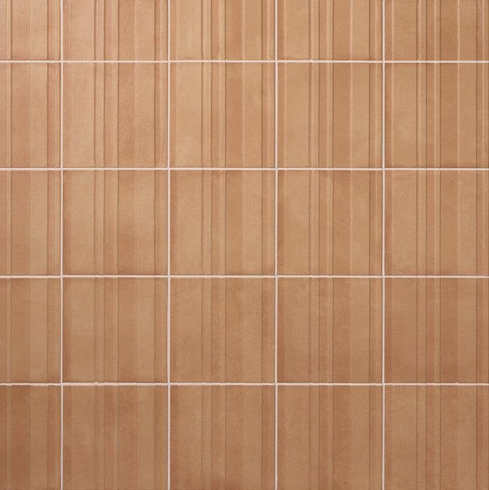 Marazzi - Crafthouse 8 in. x 8 in. Fluted Matte Porcelain Tile - Suede