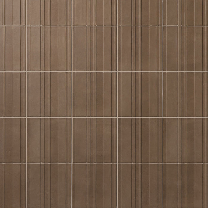Marazzi - Crafthouse 8 in. x 8 in. Fluted Matte Porcelain Tile - Argilla