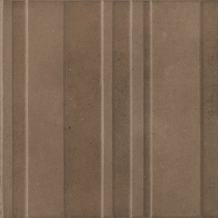 Marazzi - Crafthouse 8 in. x 8 in. Fluted Matte Porcelain Tile - Argilla