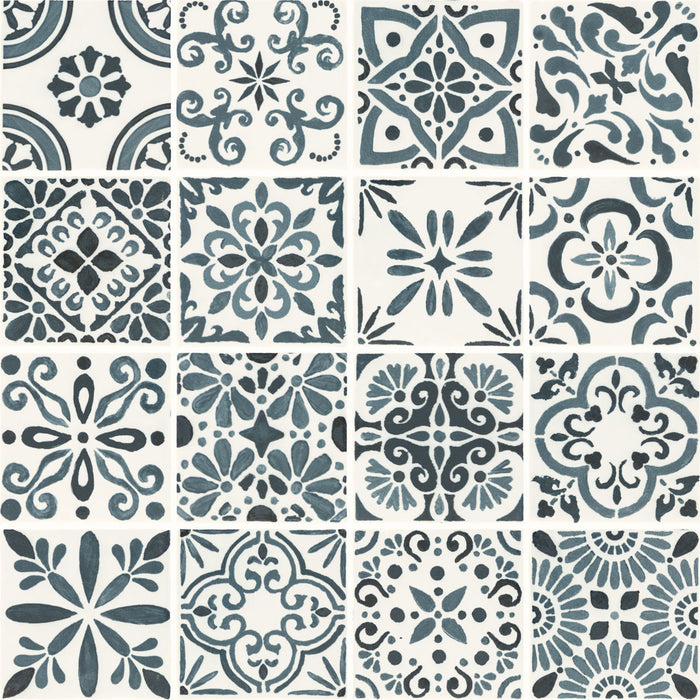 Marazzi - Cotto Revival 4 in. x 4 in. Matte Deco Porcelain Tile - Lagos