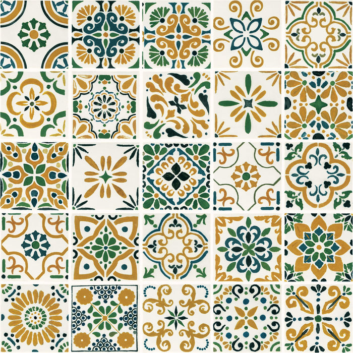 Marazzi - Cotto Revival 4 in. x 4 in. Matte Deco Porcelain Tile - Marbella