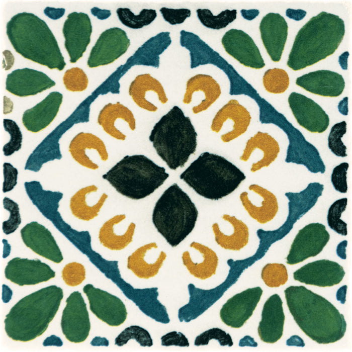 Marazzi - Cotto Revival 4 in. x 4 in. Matte Deco Porcelain Tile - Marbella