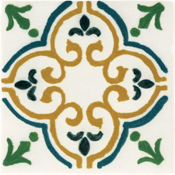 Marazzi - Cotto Revival 4 in. x 4 in. Matte Deco Porcelain Tile - Marbella