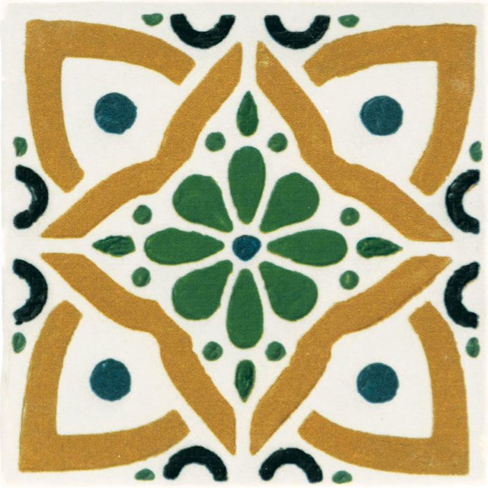 Marazzi - Cotto Revival 4 in. x 4 in. Matte Deco Porcelain Tile - Marbella