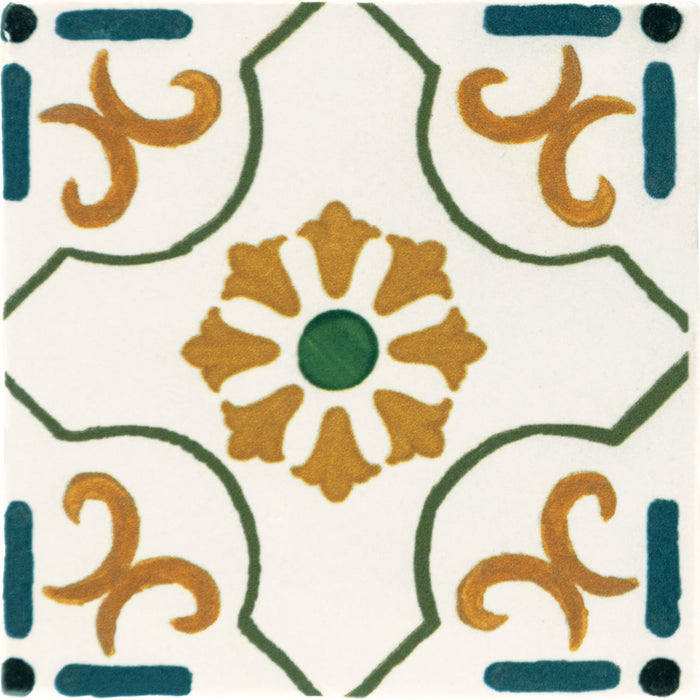 Marazzi - Cotto Revival 4 in. x 4 in. Matte Deco Porcelain Tile - Marbella