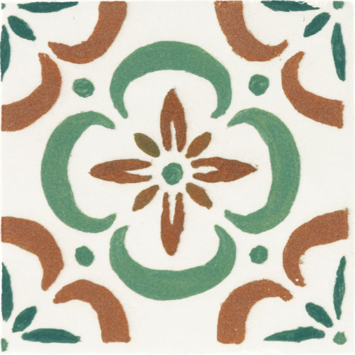 Marazzi - Cotto Revival 4 in. x 4 in. Matte Deco Porcelain Tile - Valencia