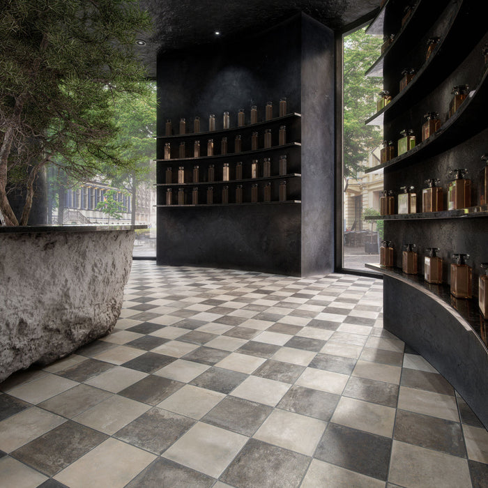 Marazzi - Cotto Revival 8 in. x 8 in. Matte Porcelain Tile - Ash floor installation