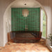 Marazzi - Cotto Revival 1 in. x 6 in. Glossy Porcelain Mosaic - Clover Crackle wall installation