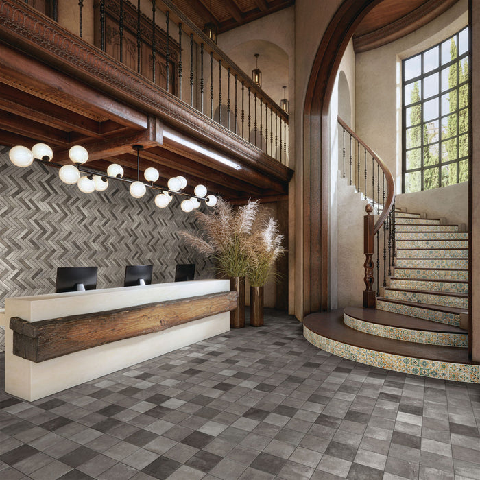 Marazzi - Cotto Revival 2 in. x 9 in. Matte Porcelain Tile - Baltic wall installation