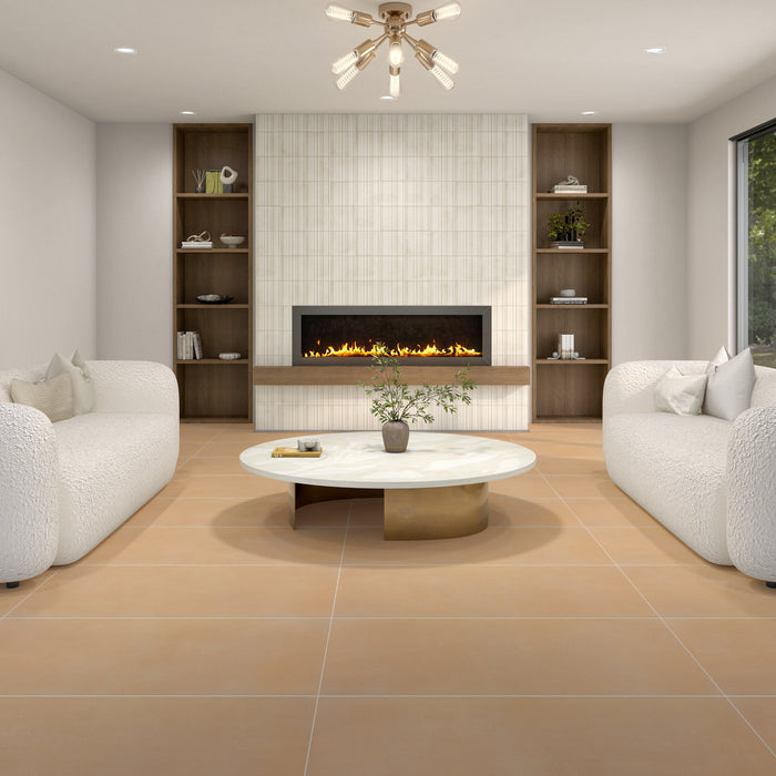 Marazzi - Crafthouse 24 in. x 48 in. Matte Porcelain Tile - Suede Room Scene