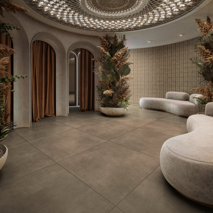 Marazzi - Crafthouse 48 in. x 48 in. Matte Porcelain Tile - Argilla Installed
