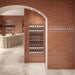 Marazzi - Inyo 2 in. x 8 in. Satin Porcelain Tile - Ember wall installation