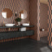 Marazzi - Inyo 2 in. x 8 in. Satin Porcelain Tile - Ink wall installation