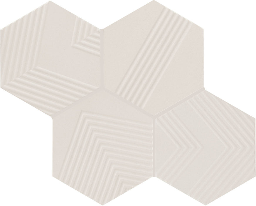 Marazzi - Rhyme And Reason 4 in. x 5 in. Hexagon Wall Tile - Bone RR16 Variation