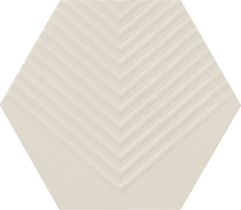 Marazzi - Rhyme And Reason 4 in. x 5 in. Hexagon Wall Tile - Canvas RR17 - 2