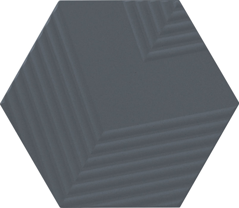 Marazzi - Rhyme And Reason 4 in. x 5 in. Hexagon Wall Tile - Indigo RR18 - 3