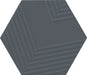 Marazzi - Rhyme And Reason 4 in. x 5 in. Hexagon Wall Tile - Indigo RR18 - 3