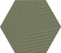 Marazzi - Rhyme And Reason 4 in. x 5 in. Hexagon Wall Tile - Artichoke RR19 - 3