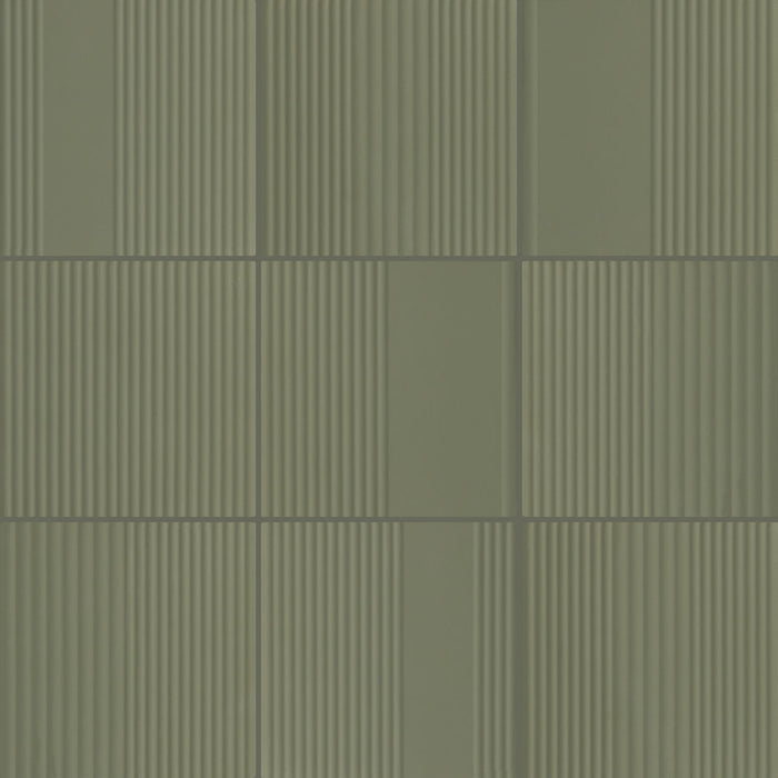 Marazzi - Rhyme And Reason 6 in. x 6 in. Monochromatic Wall Tile - Artichoke RR19 Variation