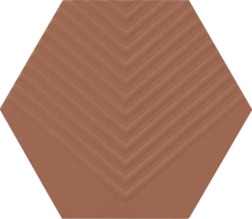 Marazzi - Rhyme And Reason 4 in. x 5 in. Hexagon Wall Tile - Warm Terracotta RR20 - 4