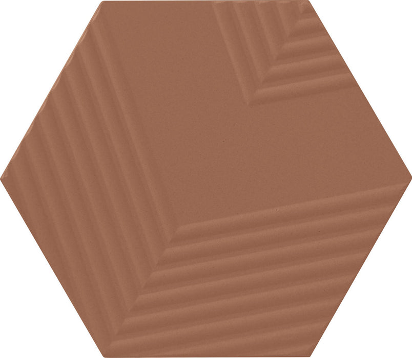 Marazzi - Rhyme And Reason 4 in. x 5 in. Hexagon Wall Tile - Warm Terracotta RR20 - 3