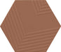 Marazzi - Rhyme And Reason 4 in. x 5 in. Hexagon Wall Tile - Warm Terracotta RR20 - 3