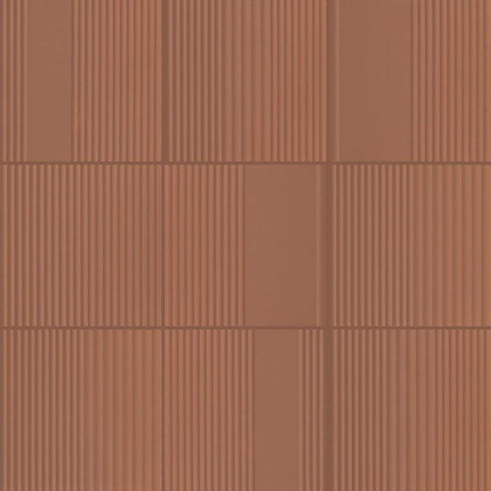Marazzi - Rhyme And Reason 6 in. x 6 in. Monochromatic Wall Tile - Warm Terracotta RR20 Variation