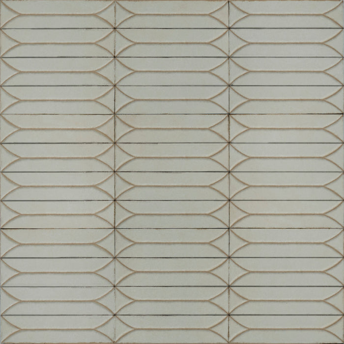 Marazzi - Terramater 3.5 in. x 15 in. Glossy Porcelain Tile - Wave Crest Dune