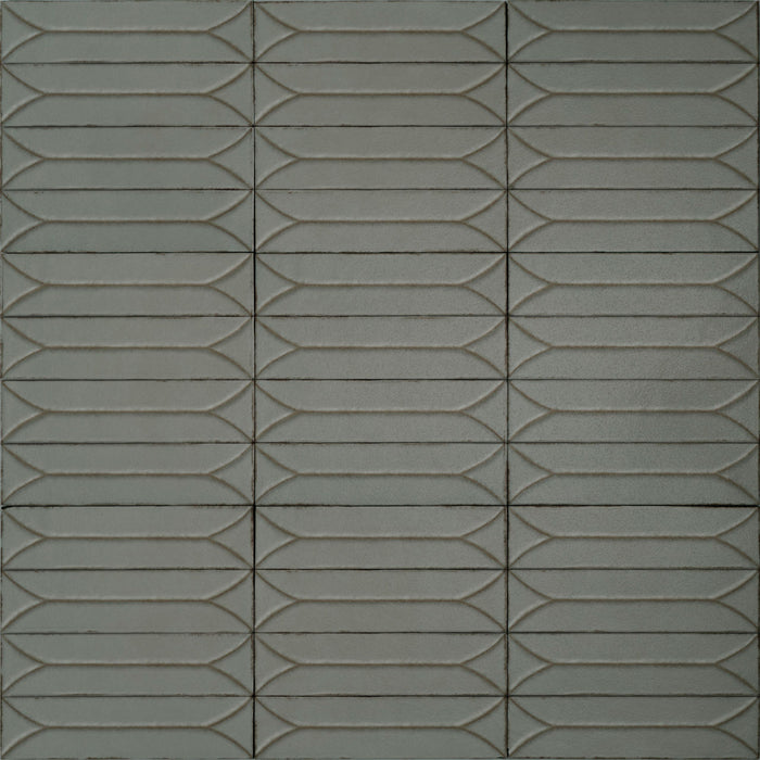 Marazzi - Terramater 3.5 in. x 15 in. Glossy Porcelain Tile - Wave Crest Lichen