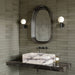 Marazzi - Terramater 3.5 in. x 15 in. Glossy Porcelain Tile - Moss wall installation