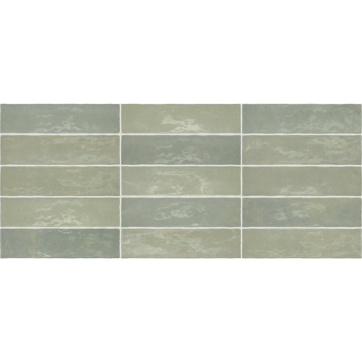 Marazzi - Zellige Neo 3 in. x 12 in. Glazed Ceramic Wall Tile - Salvia Variation View